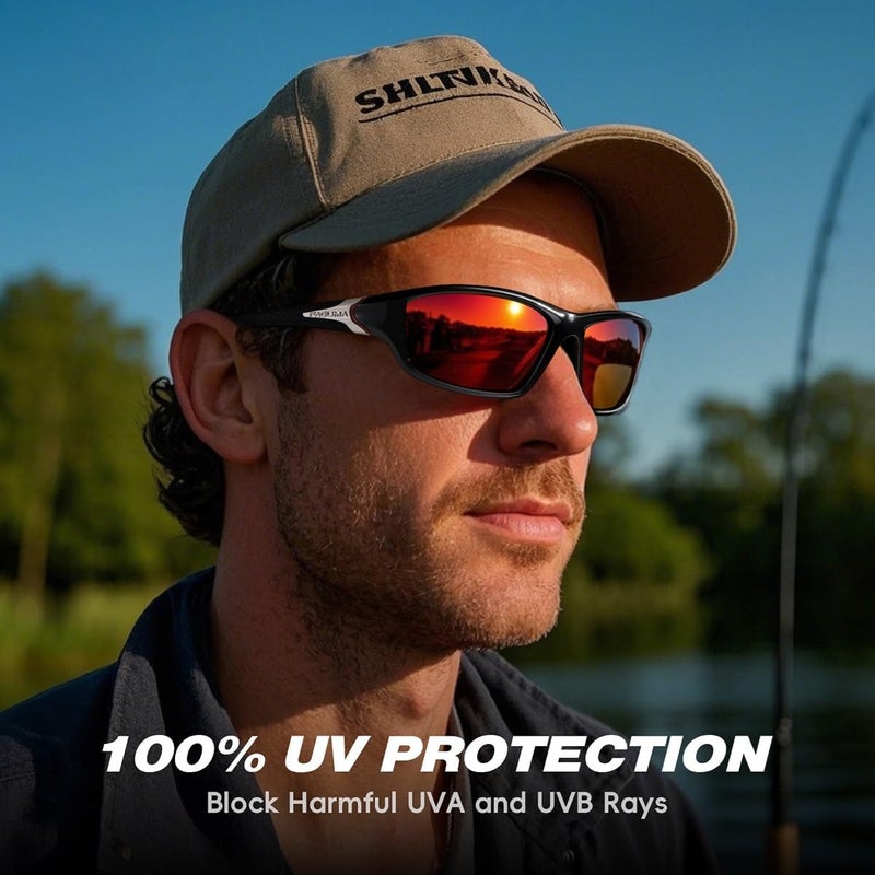 FAGUMA Sports Polarized Sunglasses For Men Cycling Driving Fishing UV400 Protection - Image 2